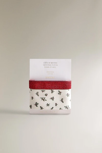 SET OF CHRISTMAS LEAF RIBBONS (SET OF 2)