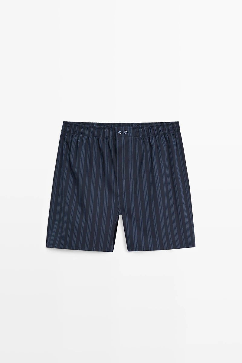 100% cotton striped boxers