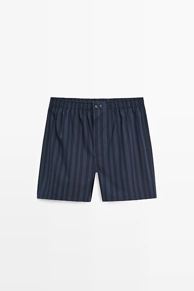 100% cotton striped boxers