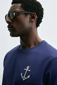 ANCHOR EMBROIDERY T-SHIRT