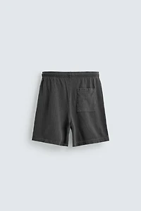 WASHED WAFFLE TEXTURE SHORTS