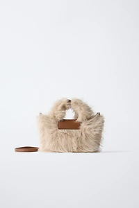 SAC BANDOULIÈRE EFFET FOURRURE