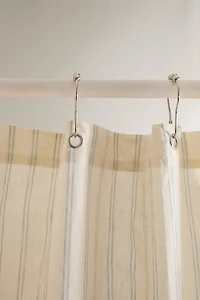 STRIPED LINEN SHOWER CURTAIN