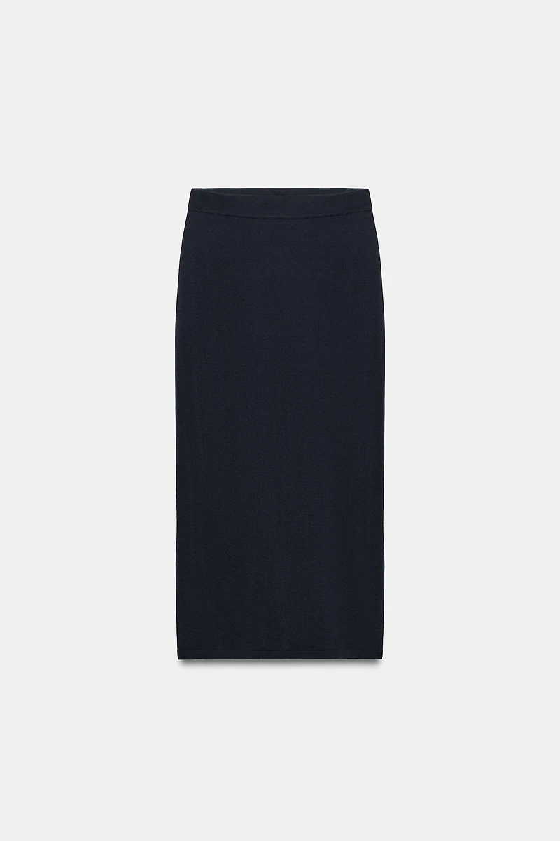 FINE KNIT MIDI SKIRT