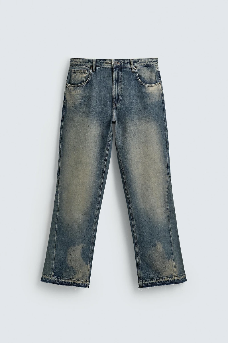 JEAN FLARE FIT DÉLAVÉ TACHES