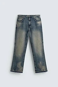 JEAN FLARE FIT DÉLAVÉ TACHES