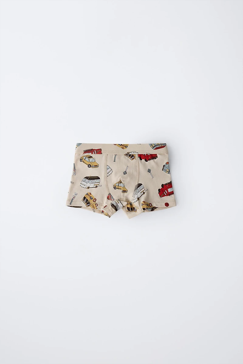 3-6 YEARS/ FIVE-PACK OF CAR BOXERS