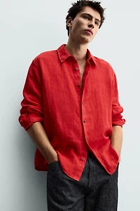 100% LINEN REGULAR FIT SHIRT