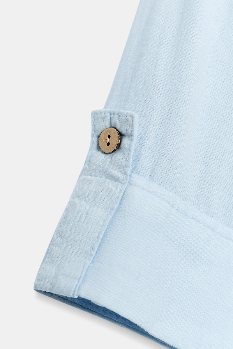 CHEMISE COURTE AVEC LIN
