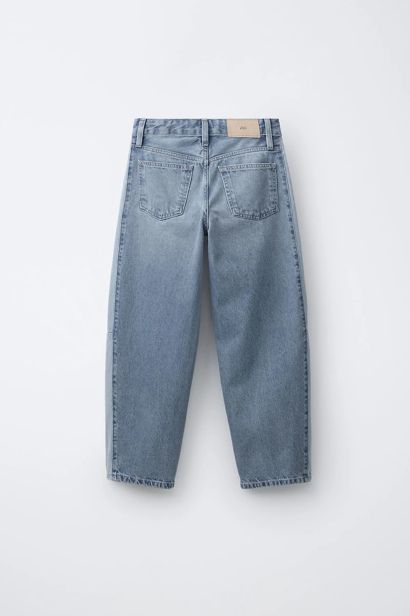 EMBROIDERED BALLOON JEANS