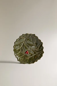 CHRISTMAS HOLLY PORCELAIN SIDE PLATE