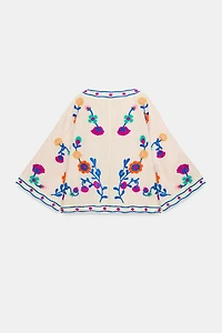 FLORAL EMBROIDERED KIMONO