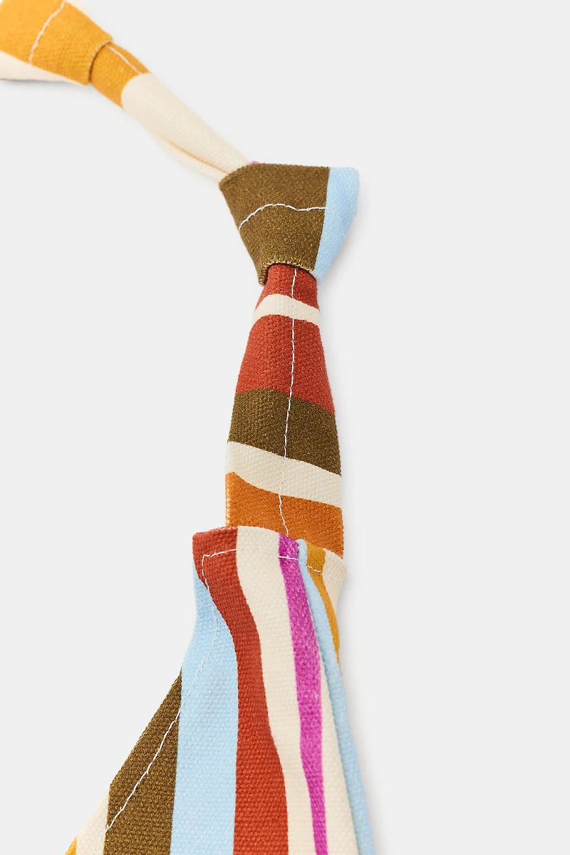 STRIPED CANVAS BAG