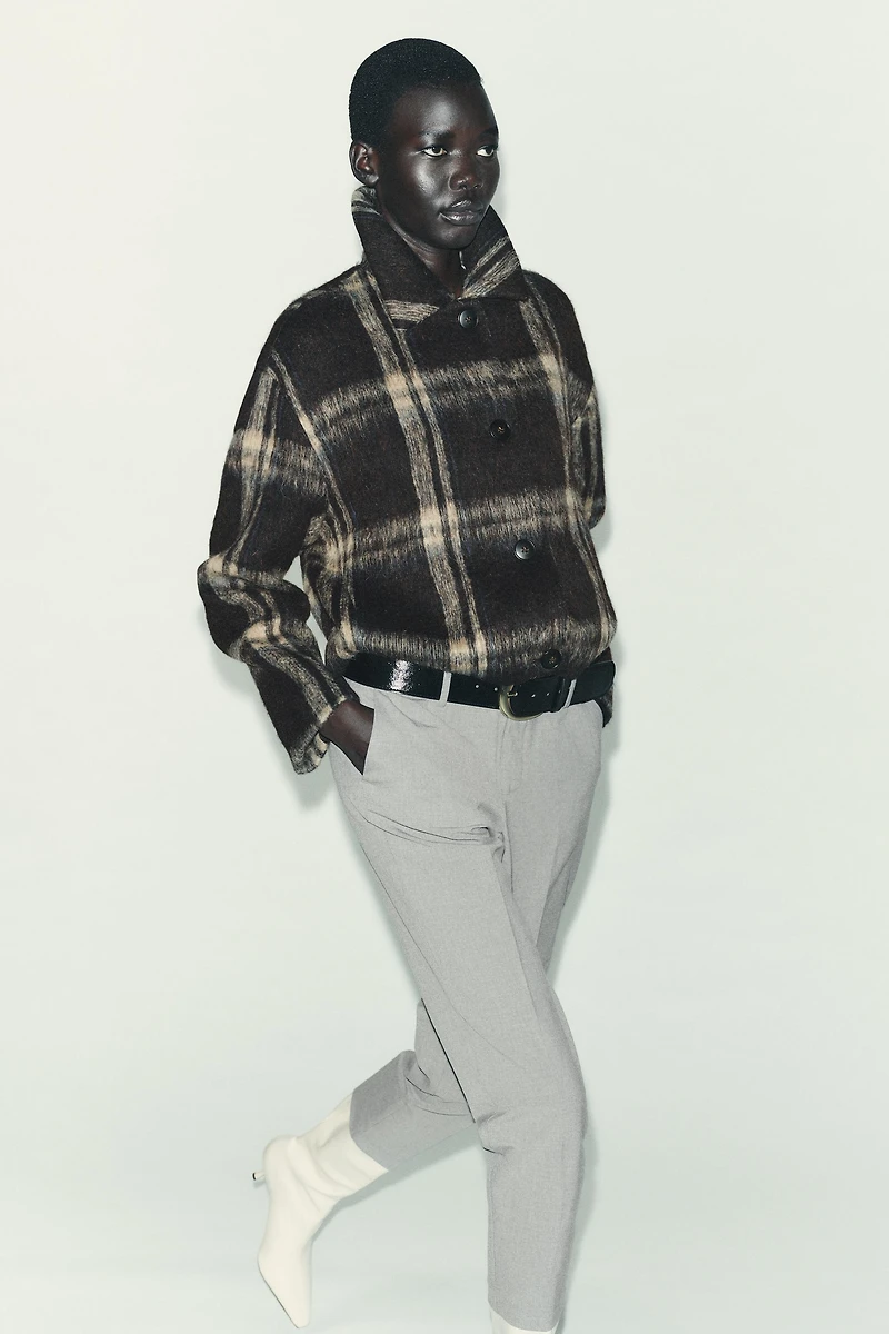 BELTED SLIM PANTS