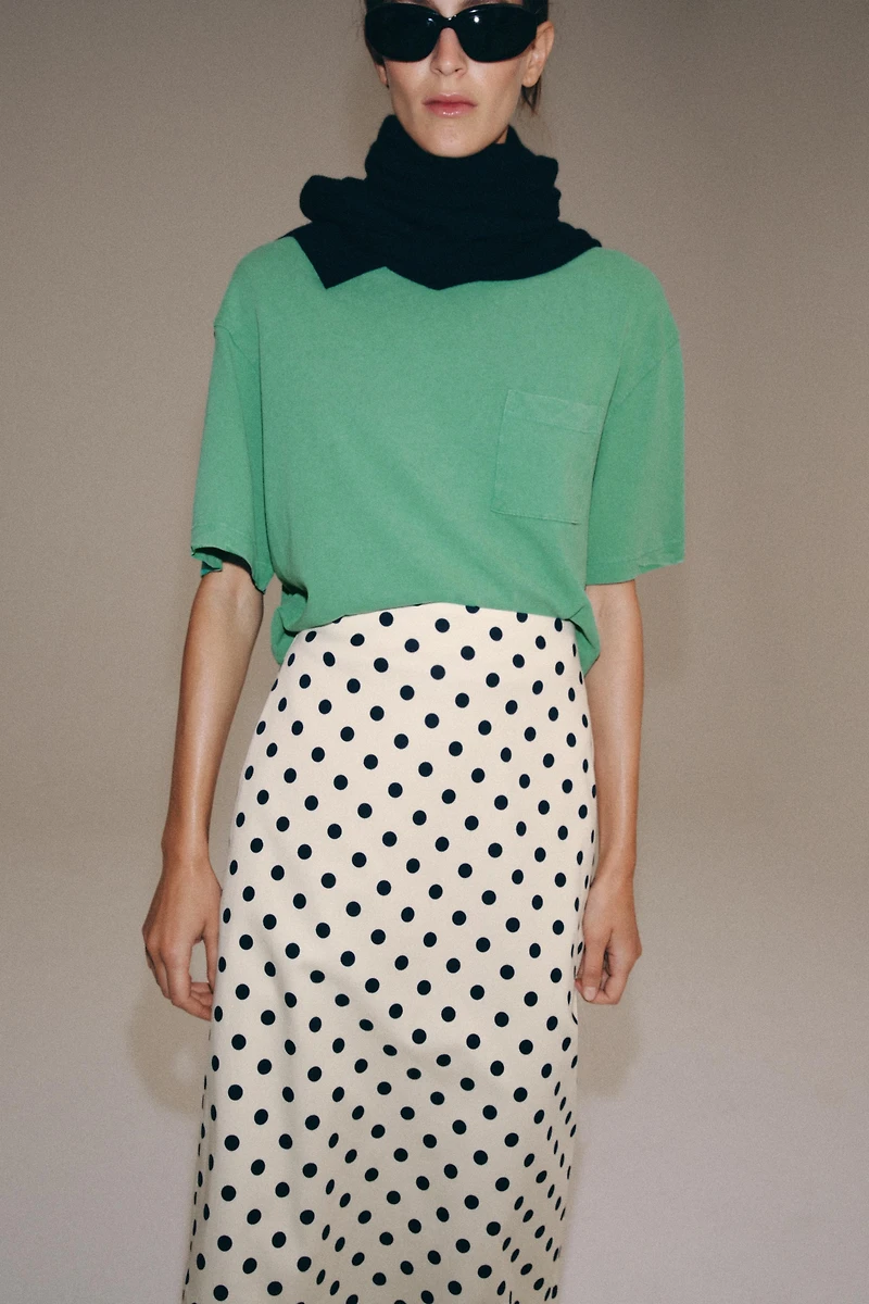 POLKA DOT PENCIL SKIRT ZW COLLECTION