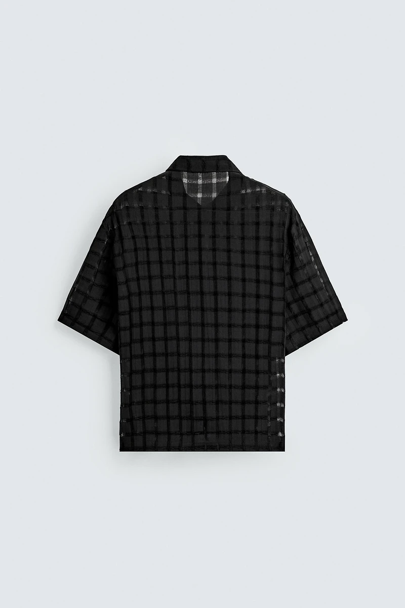 JACQUARD NEEDLE-OUT SHIRT