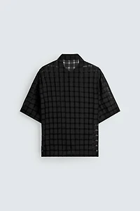 JACQUARD NEEDLE-OUT SHIRT