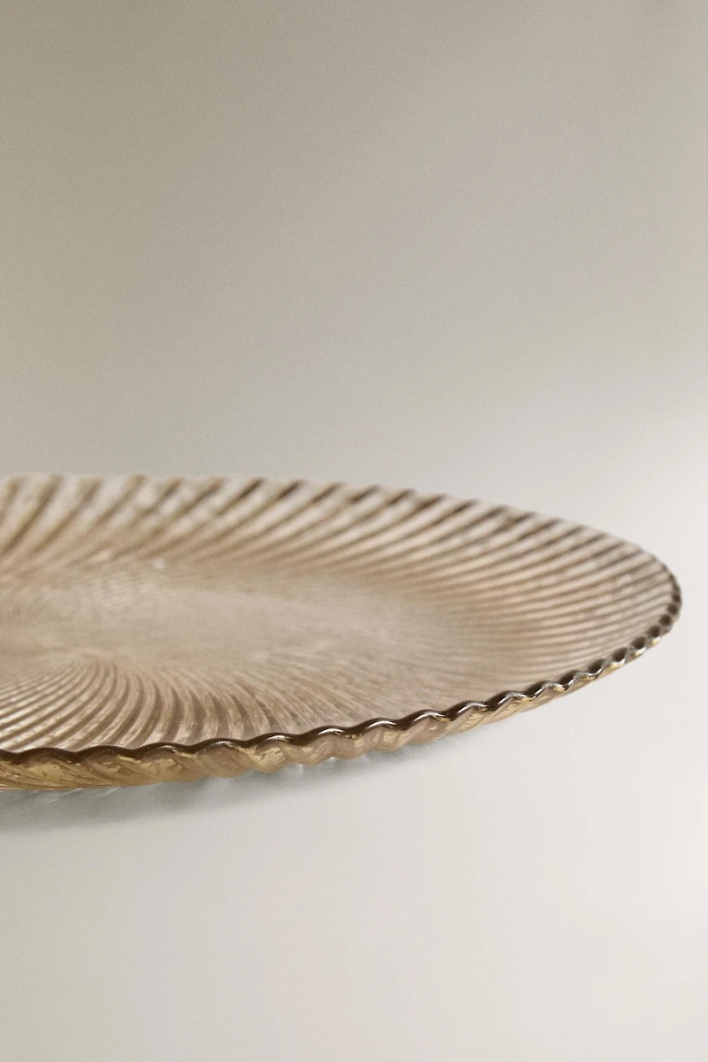 CHRISTMAS SHINY GLASS CHARGER