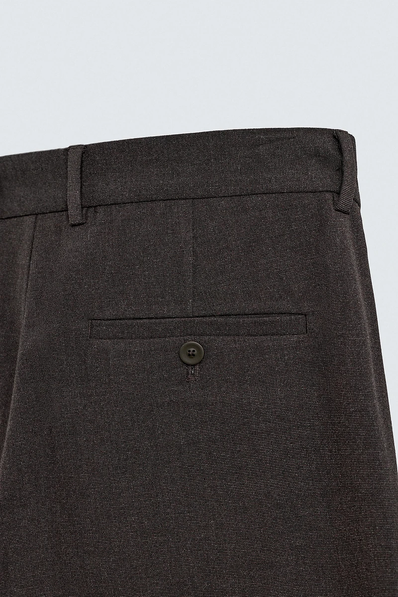 TEXTURED STRETCH PANTS