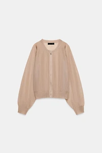 KNIT BOMBER JACKET