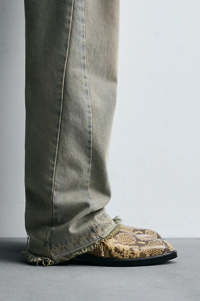 ANIMAL PRINT LEATHER BOOTS