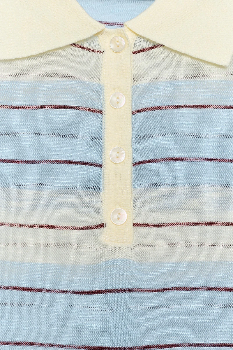 POLO EN MAILLE RAYÉ