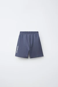 TEXT JOGGING SHORTS