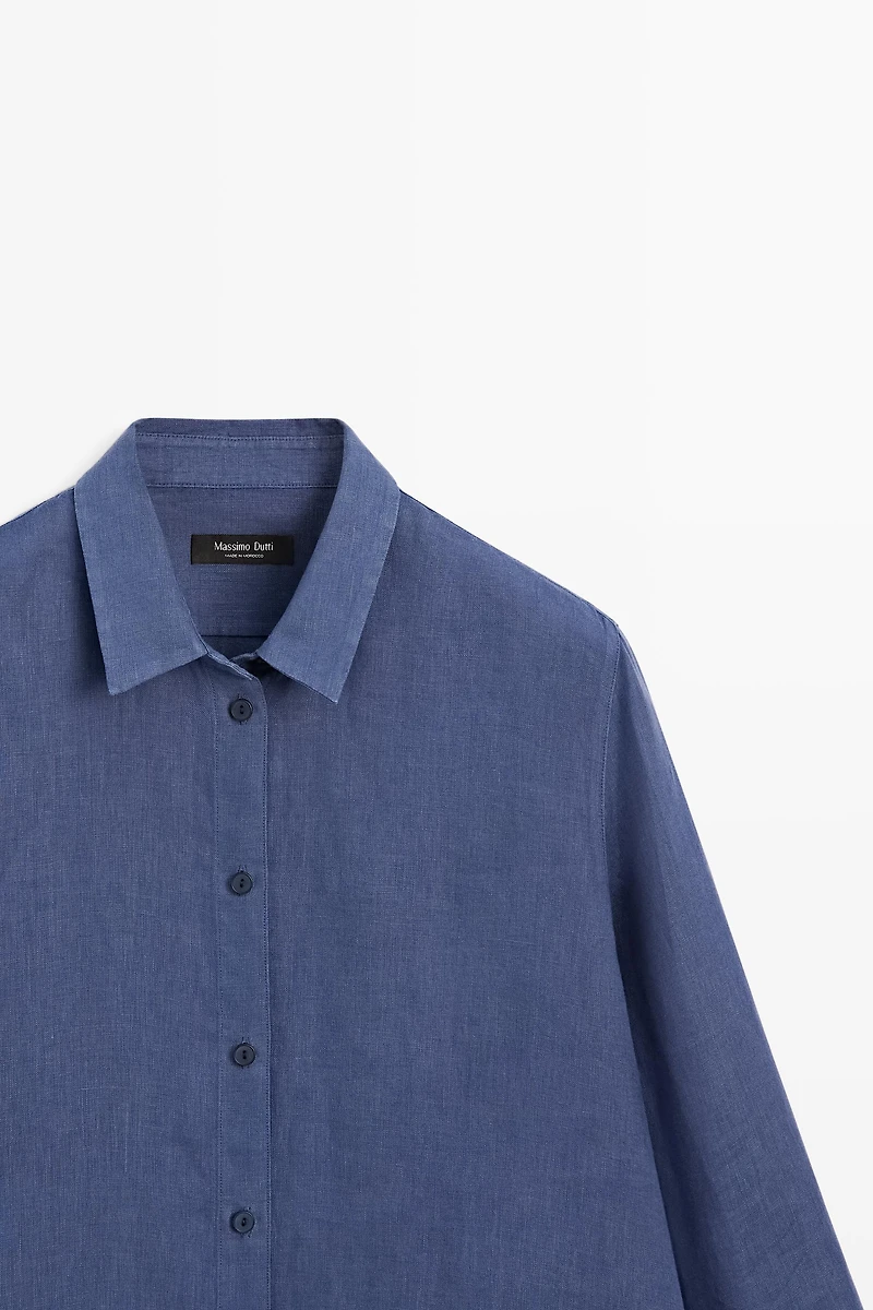 Flowing 100% linen shirt