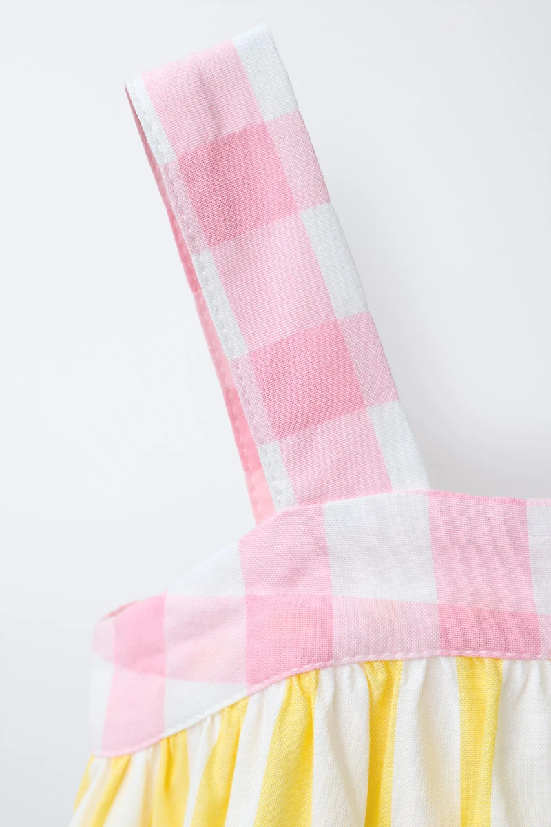 STRIPED AND PLAID DRESS CASA LAWA X ZARA KIDS