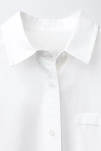 CHEMISE EN POPELINE À POCHE