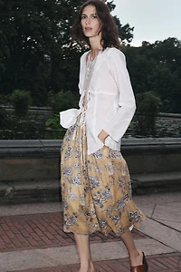 ZW COLLECTION RAMIE FLORAL PRINT SKIRT