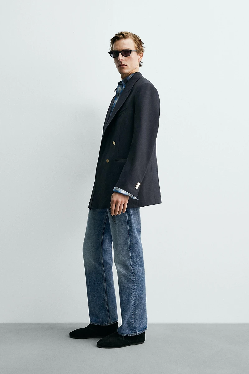 AARON LEVINE X ZARA 100% WOOL DOUBLE-BREASTED BLAZER