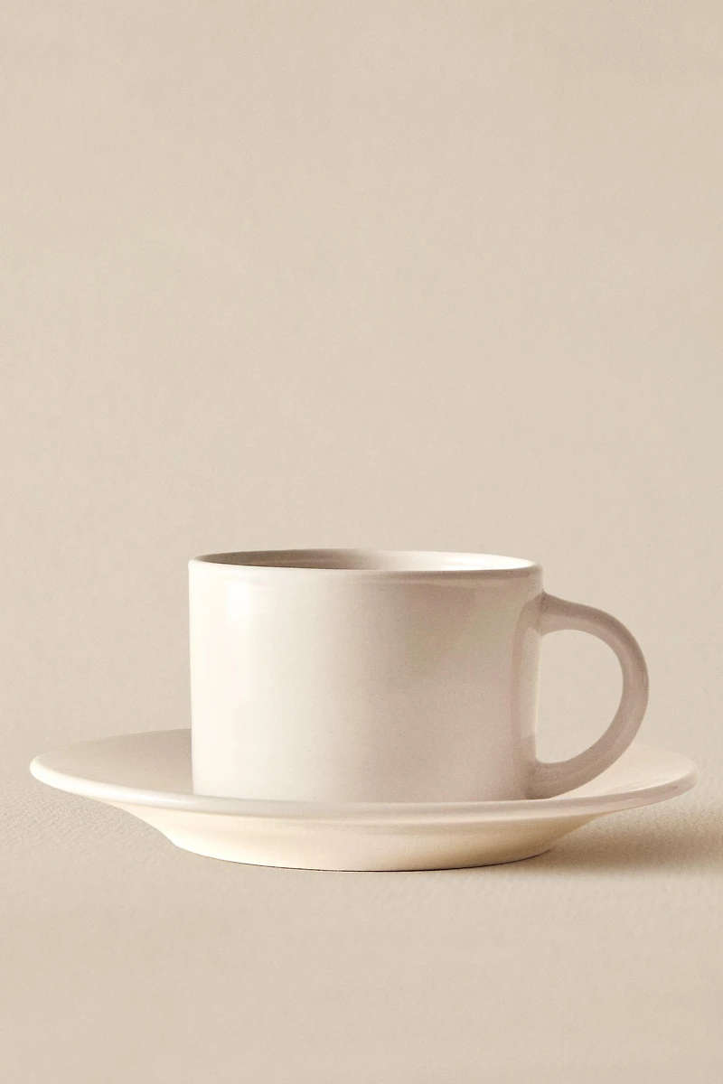 STONEWARE TEACUP