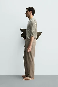 COTTON-LINEN RELAXED FIT PANTS