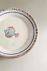STONEWARE FISH SIDE PLATE