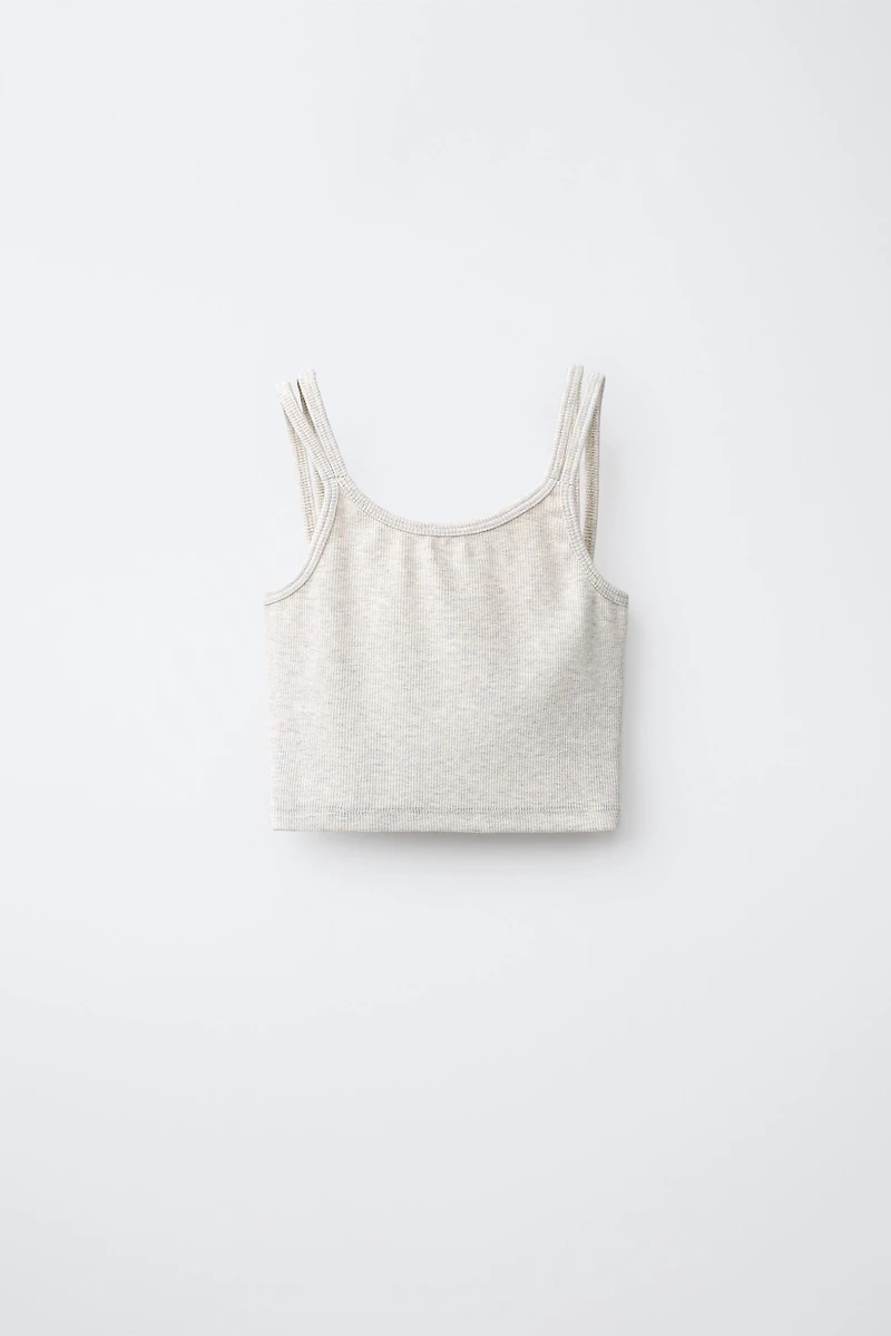 ENSEMBLE CÔTELÉ TOP ET PANTALON DROIT