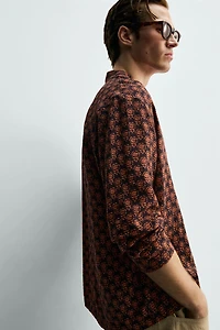 CHEMISE FLUIDE À IMPRIMÉ GÉOMÉTRIQUE