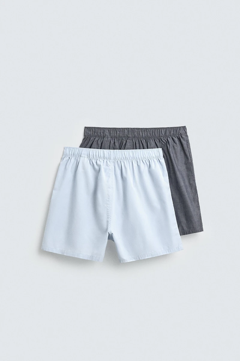 2-PACK COMBINATION POPLIN BOXERS