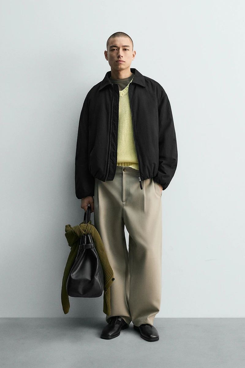 BOXY FIT TEXTURED JACKET