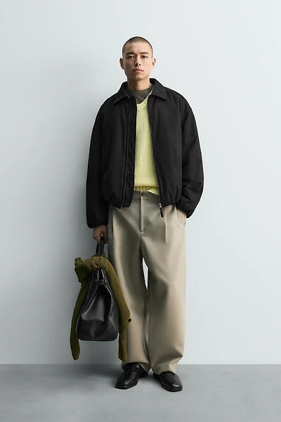 BOXY FIT TEXTURED JACKET