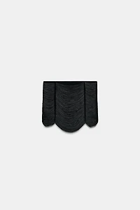 FRINGED MINI SKIRT