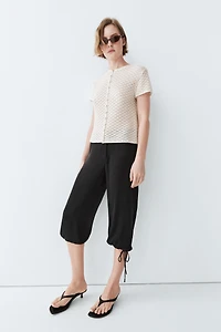 Crochet knit cardigan