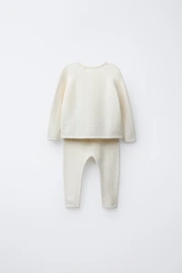 TEXTURED SWEATER AND PANTS SET