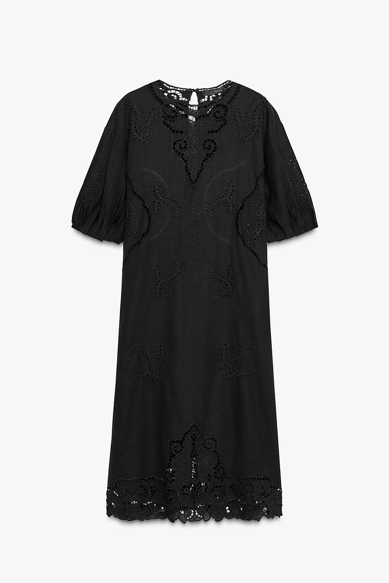 ZW COLLECTION EMBROIDERED MIDI DRESS