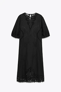 ZW COLLECTION EMBROIDERED MIDI DRESS