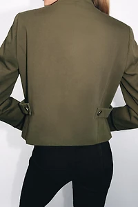 BLAZER WITH EPAULETS AND FROG CLASP