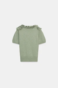 FLORAL KNIT SWEATER