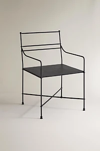 OUTDOOR WROUGHT IRON ARMCHAIR