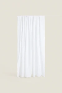 DOUBLE WIDTH LINEN CURTAIN WITH MEDIUM OPACITY