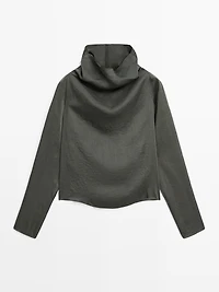 Blouse courte fluide satinée - STUDIO